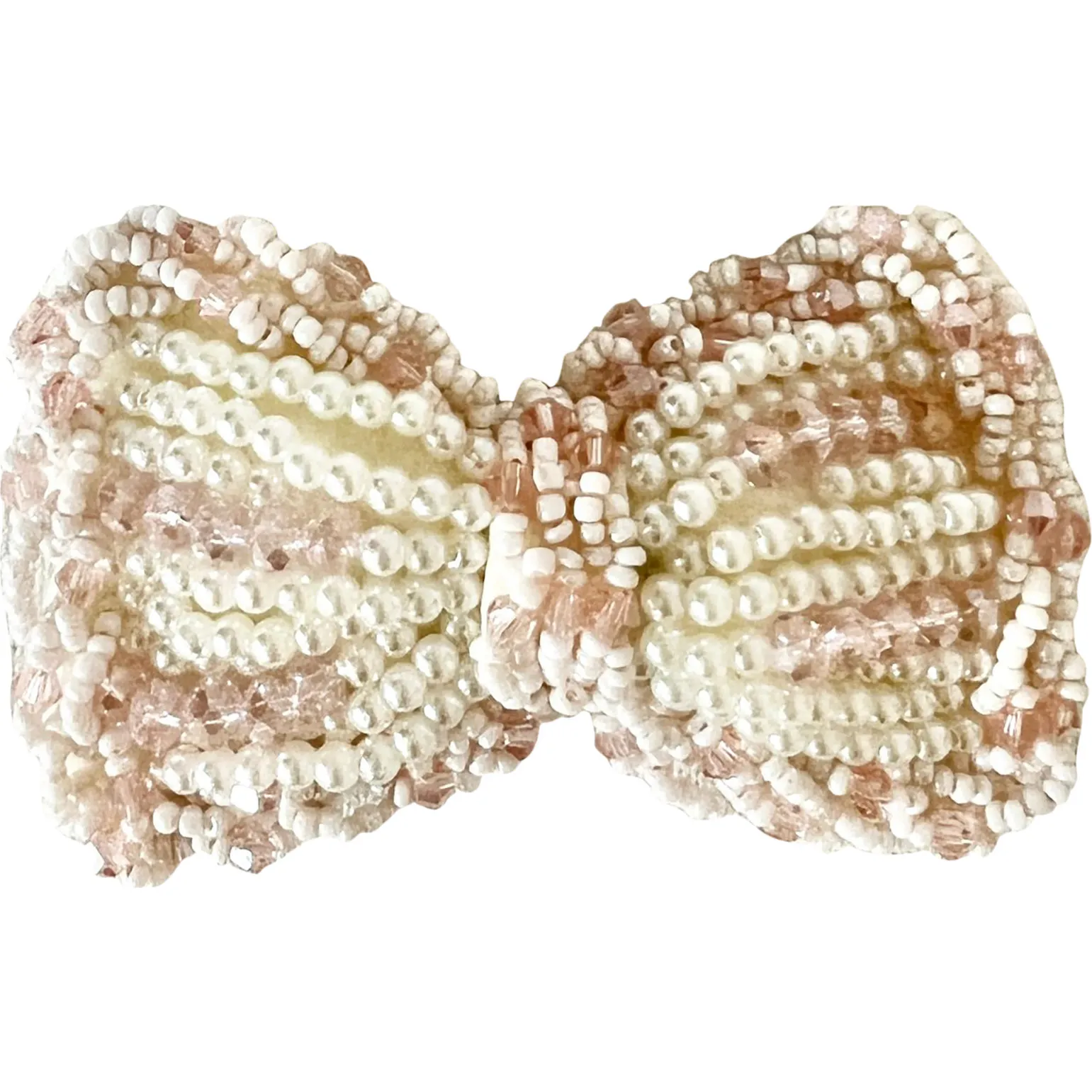 Ce Ce Co. Hand Made Pearly Bow Hair Clip, Pink