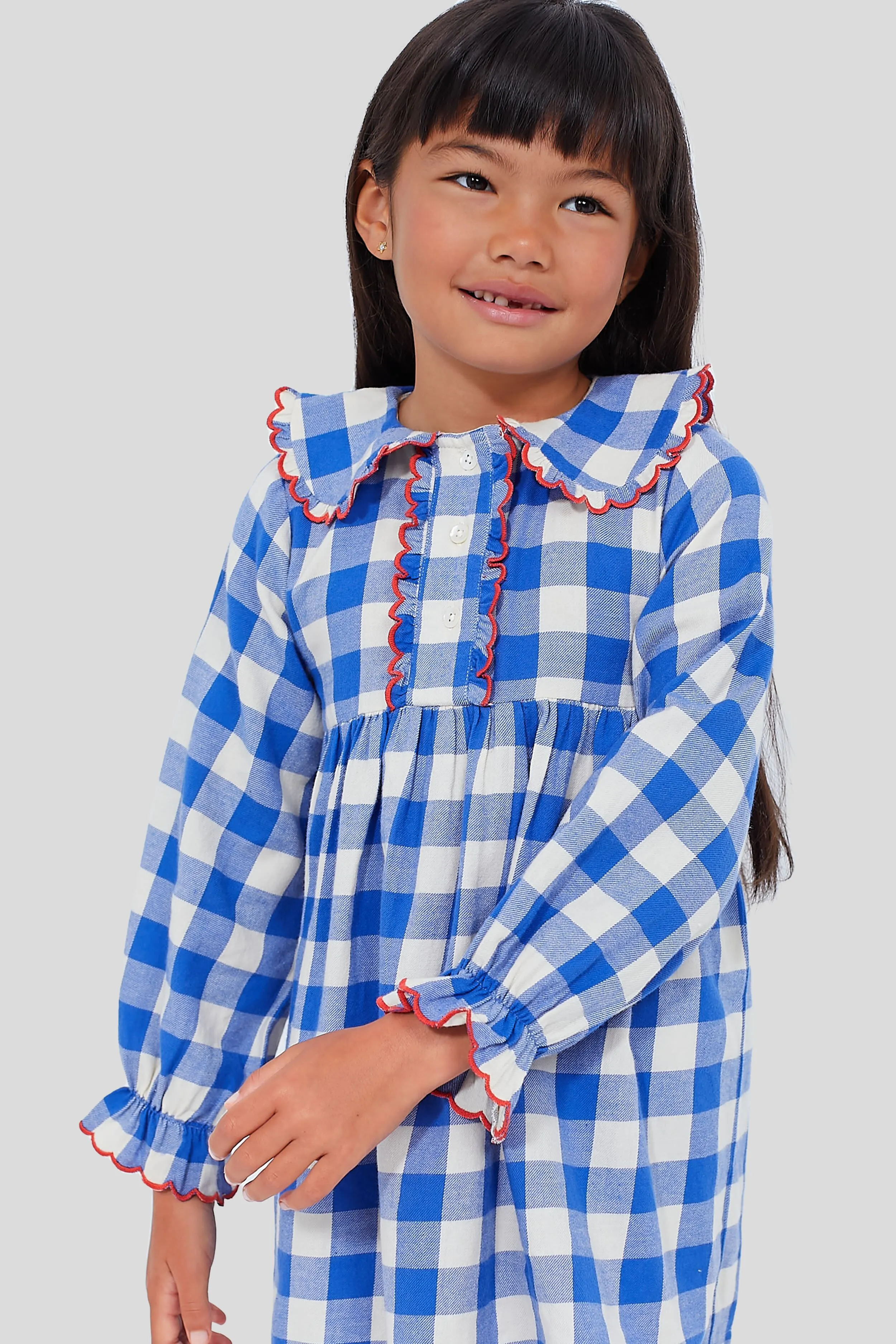 Check Blue Mina Dress