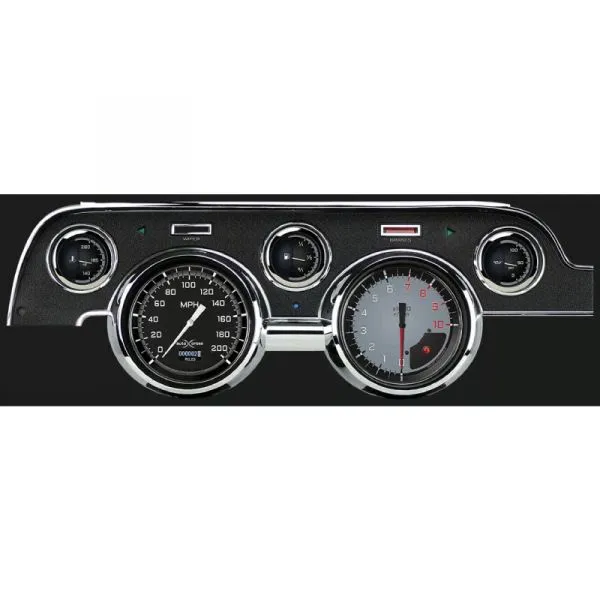 Classic Instruments Autocross Gray '67-68 Mustang OLED MU67DAXG