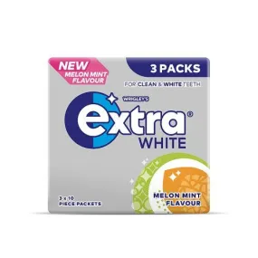Extra Melon Mint Flavour Sugarfree Chewing Gum Multipack 3 x 10 Pieces