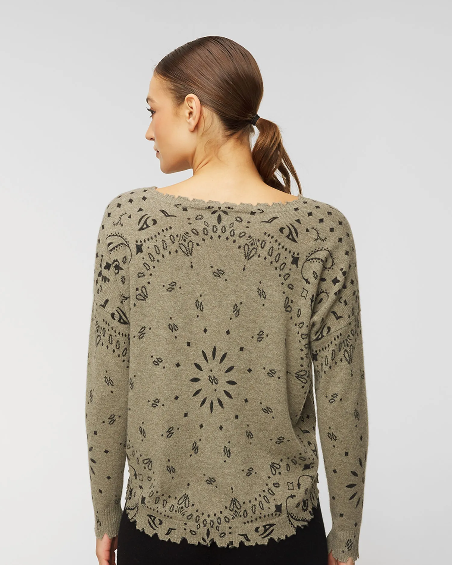 KUJTEN Mela Bandana cashmere sweater F2500-2002
