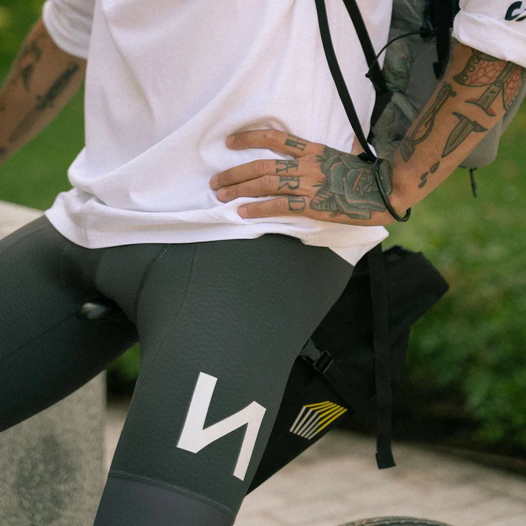 Masterpiece Bib shorts - Edmmond + TAN LIИE Anchor grey