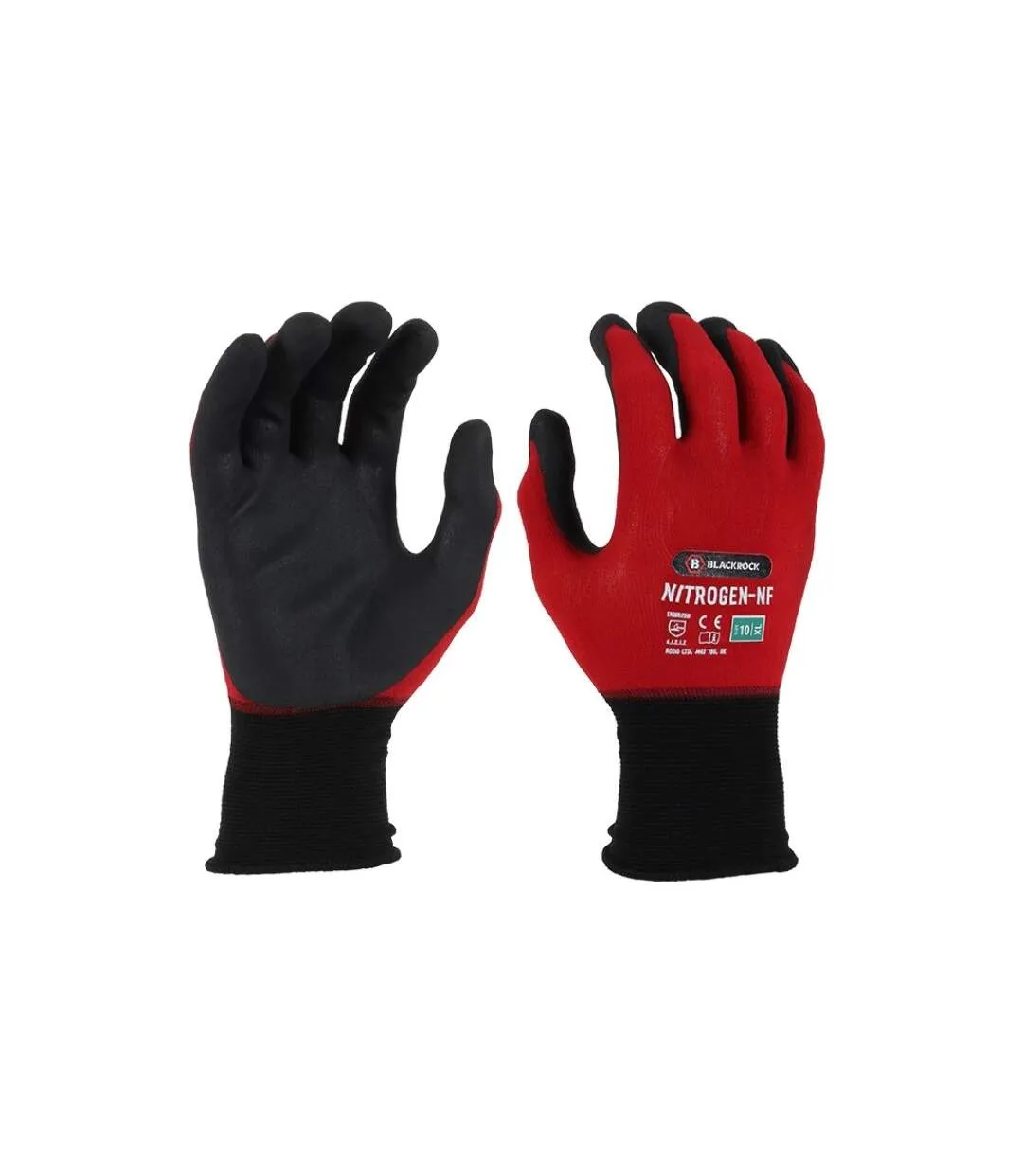 Mens nitrogen-nf safety gloves l red/black Blackrock