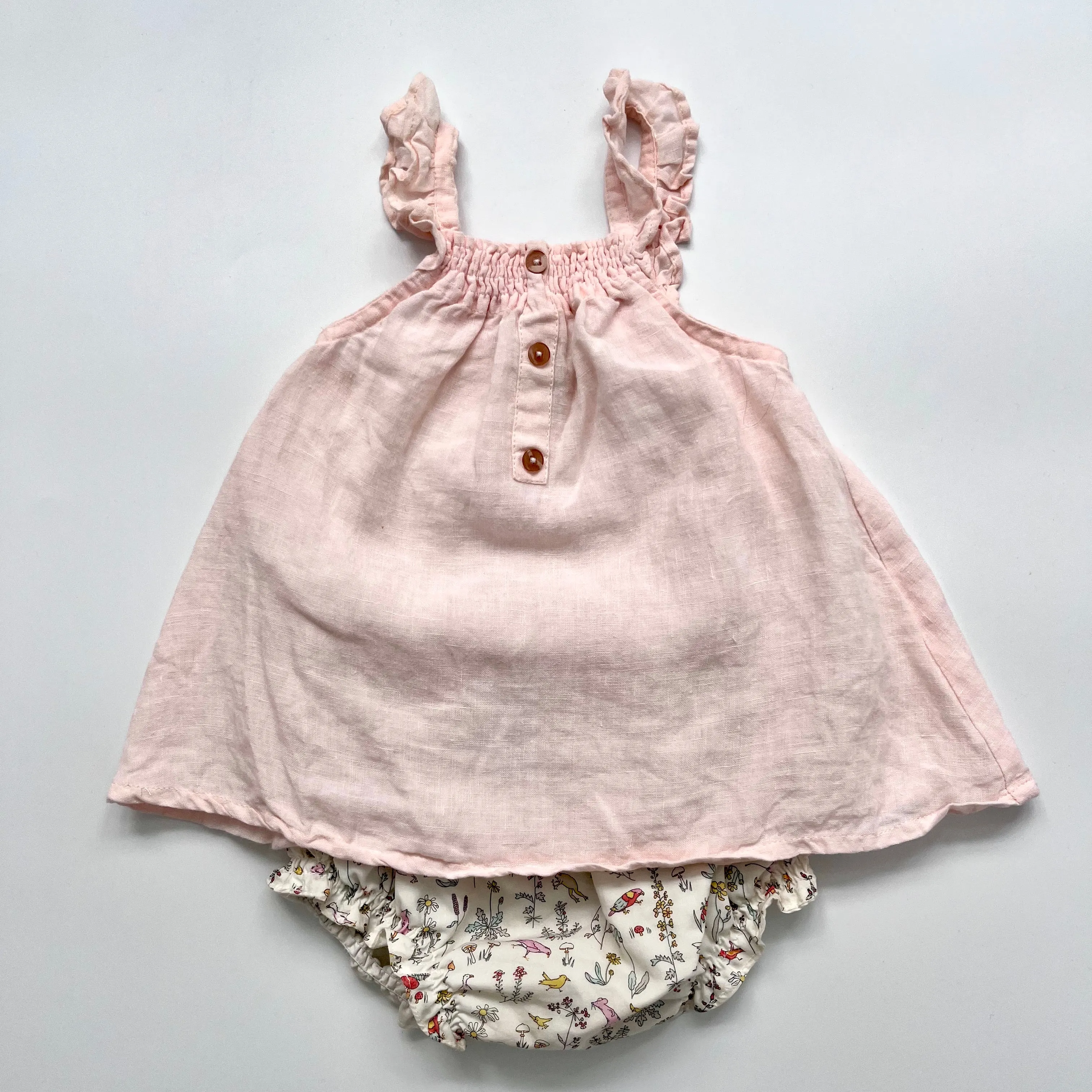 Olivier Linen Top And Animal Print Bloomers:1-2 Years