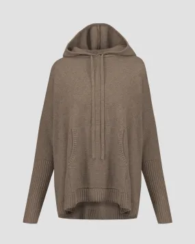 Women's khaki cashmere sweater Kujten Reena F2051-2002
