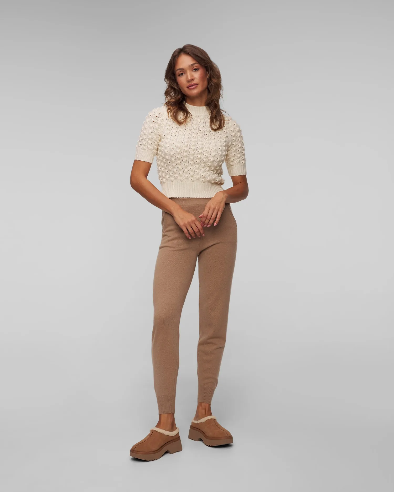 Women's white cashmere jumper Kujten Akinobu F4334-2227